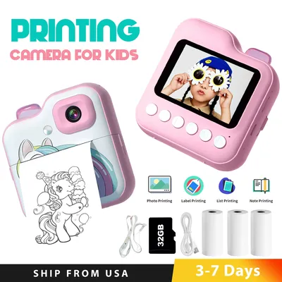 Kids Digital Camera For Photograph Mini Thermal Printer Photo Instant Print Children Video Camera