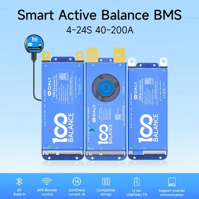 Daly BMS USA Shipping Smart bms wifi bms Active balance bms BT 4-8S 8-17S 40A 60A 200A 100A 150A