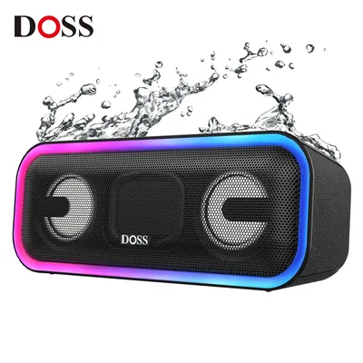 DOSS Bluetooth Speaker SoundBox Pro+ Powerful 24W Stereo Bass Subwoofer Sound Box IPX5 Waterproof