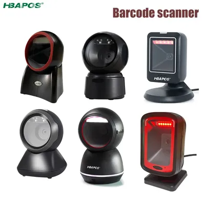 2D Barcode Scanner Omnidirectional 1D 2D QR code Desktop Hands-Free Wired USB Platform Bar code