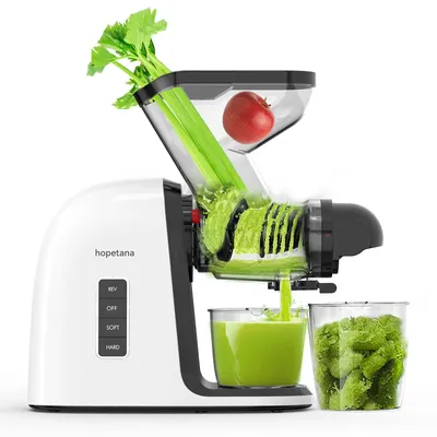 SiFENE Slow Masticating Juicer Machine, Dual 3" Wide Mouth, Anti-Clog Function, Easy to Clean and