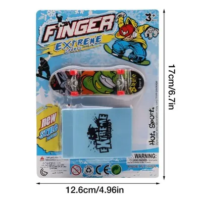 Wooden Fingerboard Toy Creative Finger Skateboard Ramp Kit Novelty Professional Fingers Skate Set