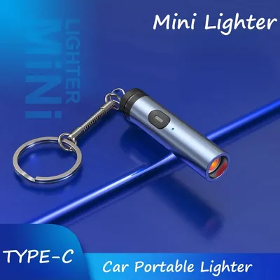 Mini Portable Car Cigarette Lighter Outdoor Windproof Flameless Tungsten Wire Lighter Type-C