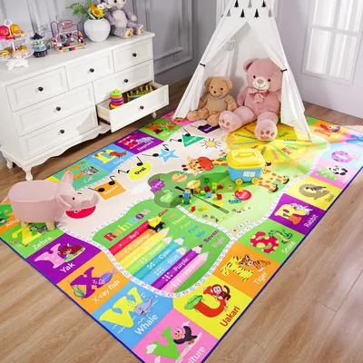 Large Children's Play Mat Children's Bedroom Giraffe Animal Carpet Boys Kindergarten Room Decorative