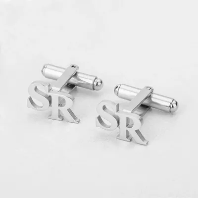 Custom Name Cufflinks For Men Stainless Steel Personalized Cuff Links Wedding Groomsmen Jewelry