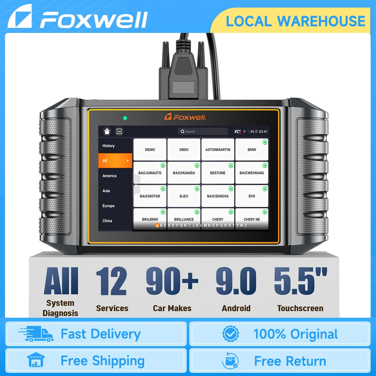 2025 Foxwell NT726 OBD2 Scanner All Systems Oil EPB 12 Reset DPF Battery Registration Code Reader OBD 2 Car Diagnostic Tools