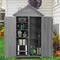 Outdoor Storage Cabinet, Garden Wood Tool Shed, Outside Wooden Shed Closet with Shelves and Latch