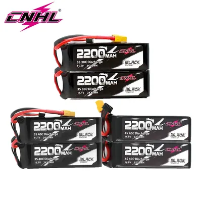 2PCS CNHL 3S 11.1V Lipo Battery 2200mAh 30C 70C With XT60 Plug For RC Airplane Helicopter Quadcopter