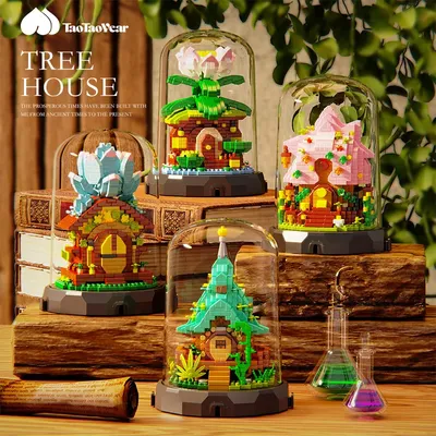 Preserved rose sunflower building block flower puzzle assembled flower ornaments for girls Teacher's