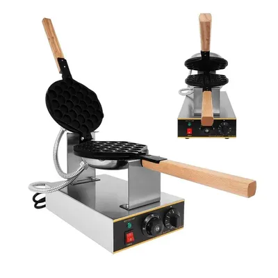 Bubble Waffle Machine Stainless Steel 1400W Electric Bubble Waffle Maker with Non-Stick Commercial