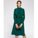 Appleseeds Women's Travel Luxe Jewel-Button Dress - Green - PS - Petite