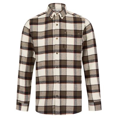 Shirts Skilak Yarn Dyed Checked Cotton Flannel Shirt in Walnut / L - Tokyo Laundry