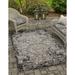 Unique Loom Outdoor Botanical Collection Area Rug - Manchester (6 1 x 9 Rectangle Light Gray/Black)