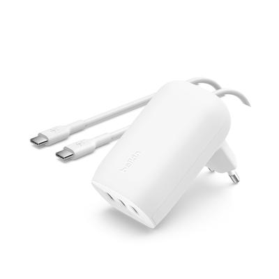 BELKIN USB-Ladegerät "BOOST CHARGE 67W Ladegerät mit 3x USB-C, inkl. Kabel", weiß, B:10,1cm H:10,1cm T:4,56cm, Ladegeräte Image