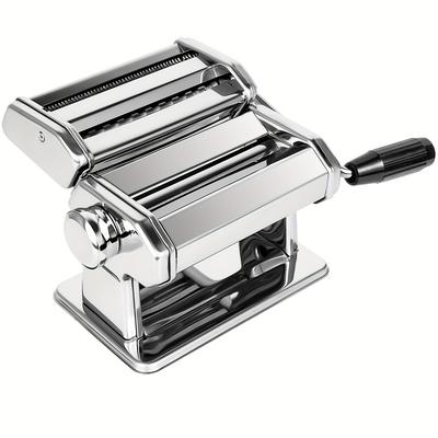 TEMU Pasta Maker Machine - Heavy Duty Steel Construction - 150 Roller With Pasta Cutter - 7 Adjustable Thickness Settings, Hand Crank And Instructions