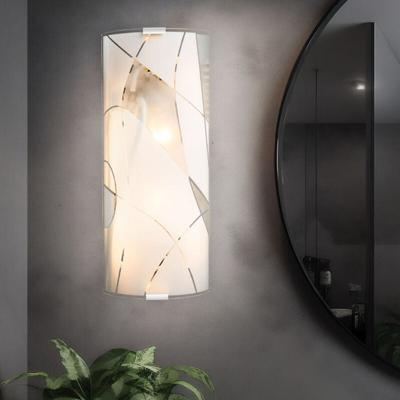 Wandleuchte Flurlampe Treppenhausleuchte led Wandlampe Schlafzimmerleuchte, Chrom, Glas satiniert, Image