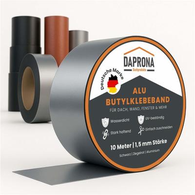 Daprona - Butylband, Panzertape, Dichtungsband Alu, Reparaturband, Dichtband Fenster Dachrinne, Image