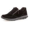 Keilsneaker GABOR ROLLINGSOFT, Damen, Gr. 42, schwarz, Nubukleder, unifarben, sportlich, Schuhe Sneaker, Freizeitschuh, Halbschuh, Schnürschuh mit OPTIFIT-Wechselfußbett