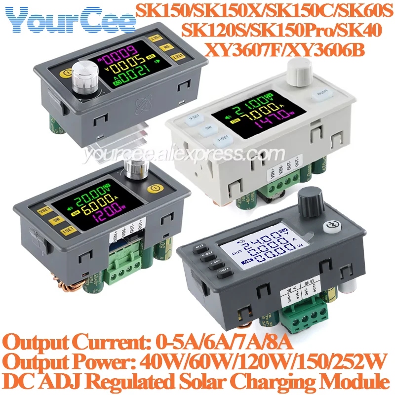 SK150 SK120 SK60 SK150S Buck Boost Converter 150 W 120 W 60 W CNC CC CV MPPT Power DC Einstellbare Geregelte Solar Lade Modul Image