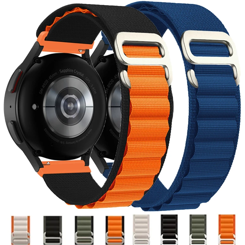 Weiches Nylon band für Samsung Galaxy Uhr 7 6 5 4 40mm 44mm Sport Apline Loop Armband Armband Armband für Galaxy 4 6 Classic Image