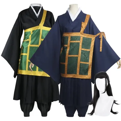 Anime Geto Suguru Cosplay Kostüm Schwarz Blau kimono Schuluniform Anime Kleiden Halloween Kostüme Image