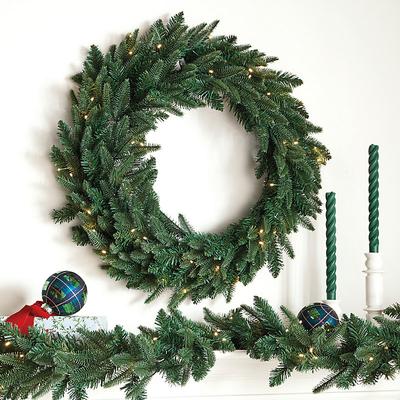 Prelit Fraser Fir Wreath - Ballard Designs