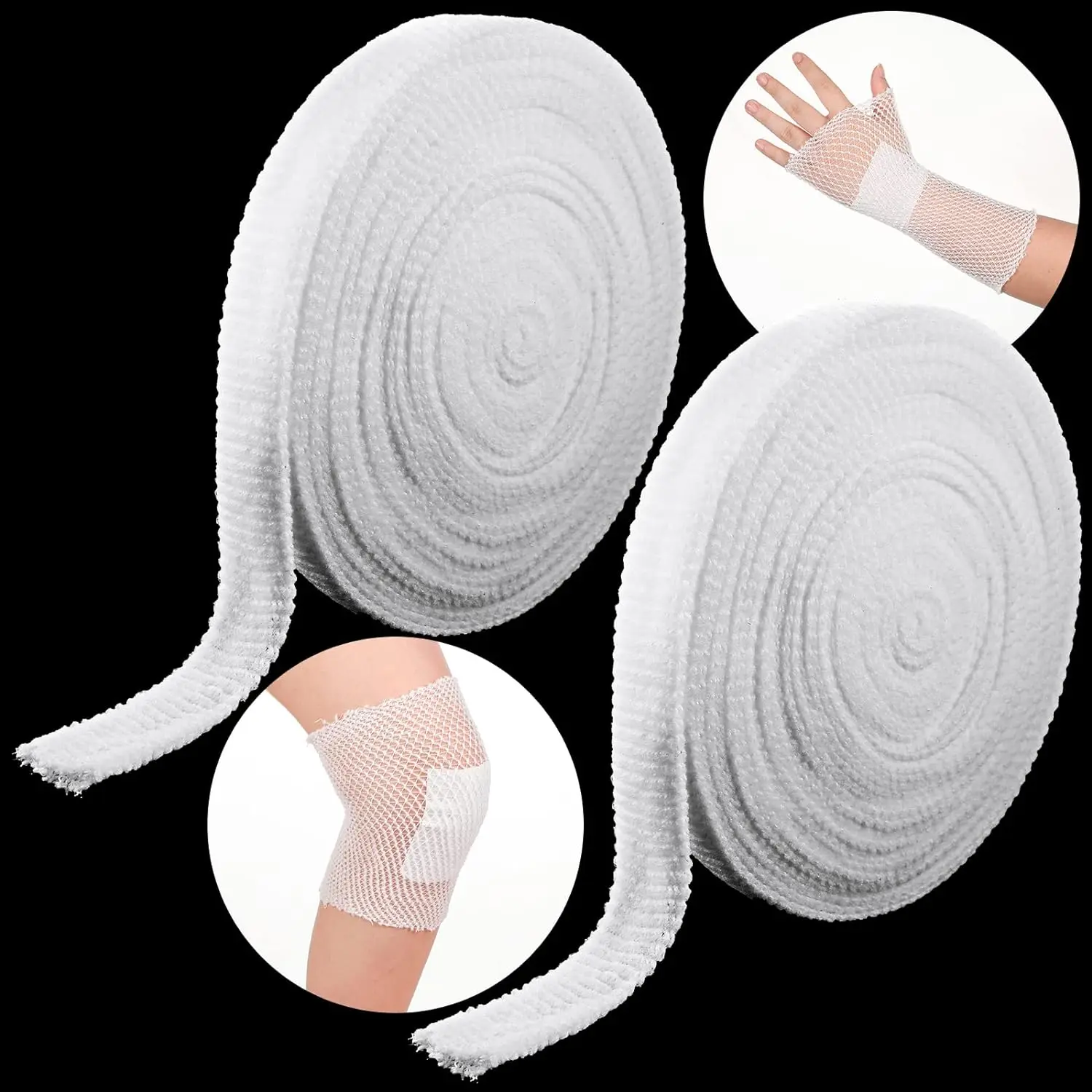 1 Rolle elastisches Netz, Wundverband, Netz, röhrenförmiger Verband, Netzschlauch, röhrenförmiger Gaze-Fix, atmungsaktiver Verbandhalter für Handgelenk, Ellenbogen Image