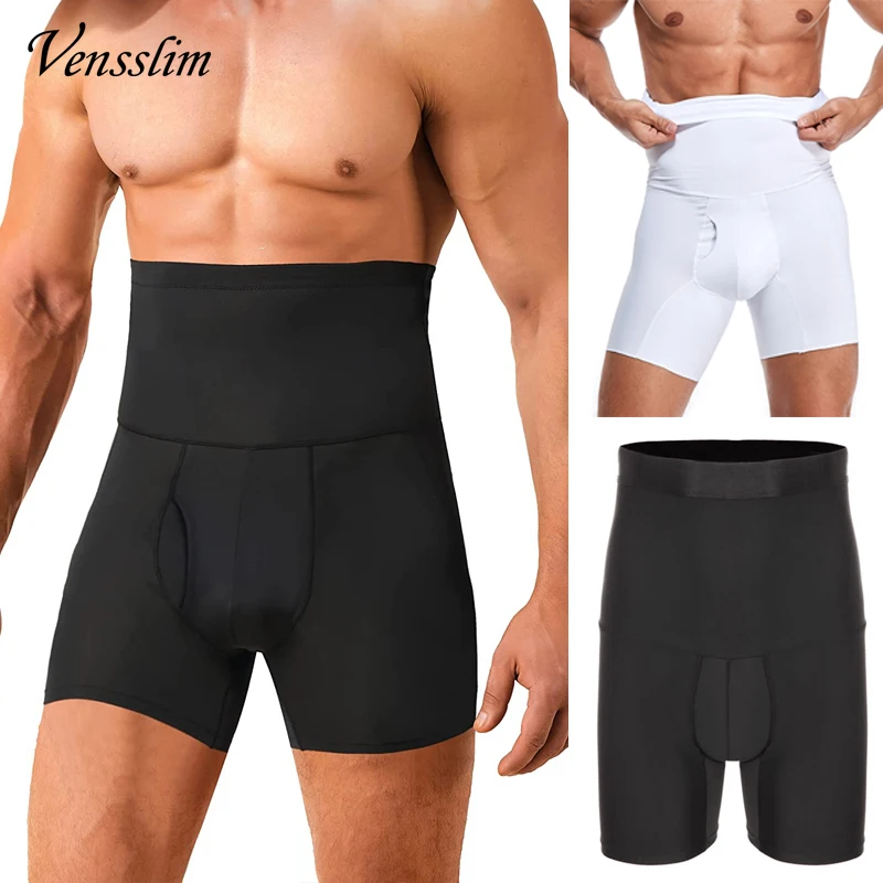 Männer Abnehmen Bauch Trimmer Taille Trainer Shapewear Kompression Body Shaper Bauch-steuer Hosen Oberschenkel Schlanker Shorts Image
