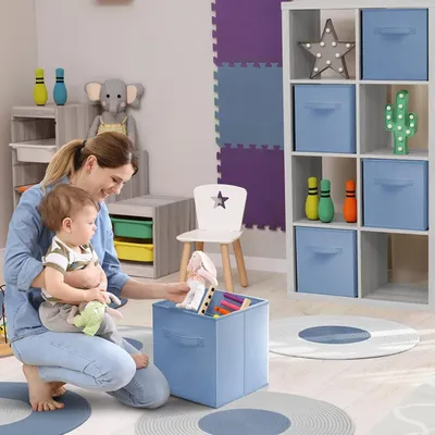 Cube Folding Stoff Aufbewahrungskorb Stoff Schublade Tischplatte Pack Snackbox Home Office Regal Organizer für Kinder Spielzeug Organizer