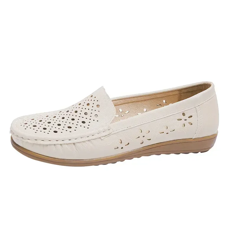 2024 sommer Neue Mode Runde Kappe Krankenschwester Schuhe Weiche Sohle Nicht-slip Sandalen Flache Schuhe Atmungsaktive Casual Sport frauen Schuhe