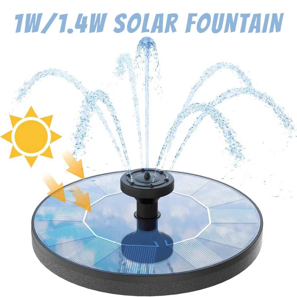 1w/1,4 w Garten dekoration Solar brunnen neue Solar brunnen pumpe mit 6 Düsen und 4 Antik ollisions stangen vogel bad brunnen