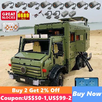 J907 technische Auto Motor Power App Fernbedienung Bausteine Ziegel Nomad RV Wohnmobil Image