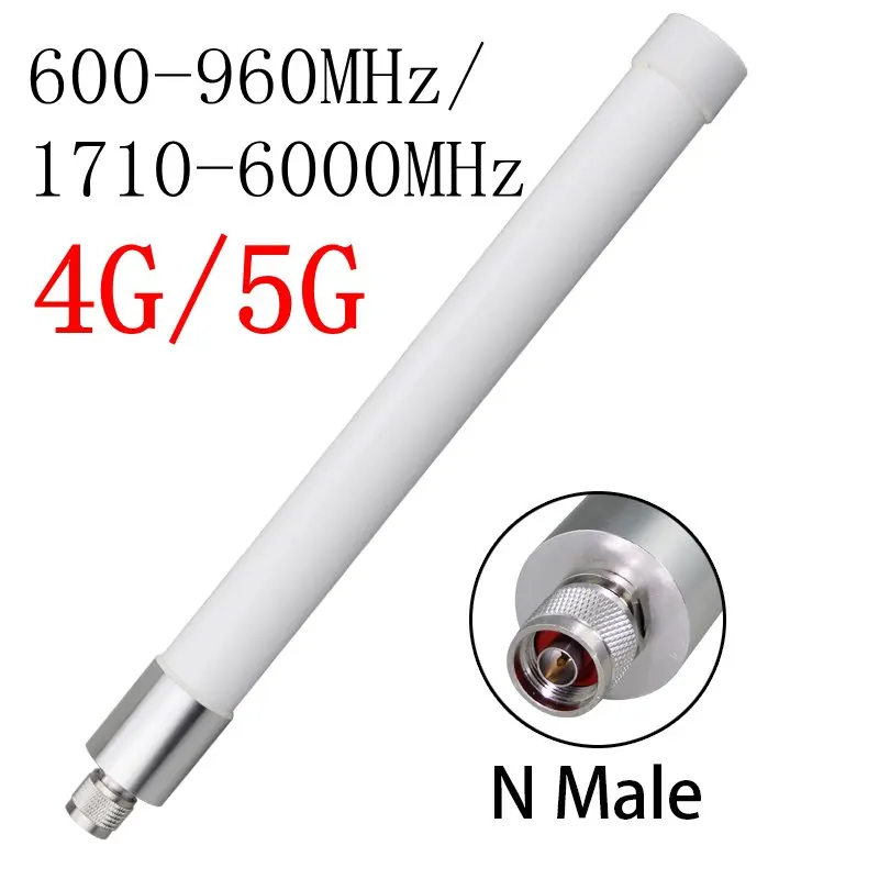 Antenna 2G 3G 4G 5G LTE 600-960MHz/1710-6000MHz antenna modem router All-band antenna omnidirezionale ad alto guadagno N-head in fibra di vetro
