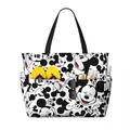 Borsa tote da spiaggia personalizzata con facce di Topolino da donna, palestra extra large, borse per la spesa da viaggio con cartoni animati