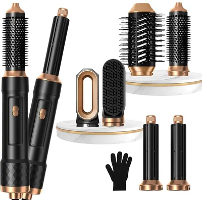 6 in 1 Hair Dryer Brush,Negative Ionic Hot Air Brush,Detachable Blow Dryer Brush, Hair Styling Tool