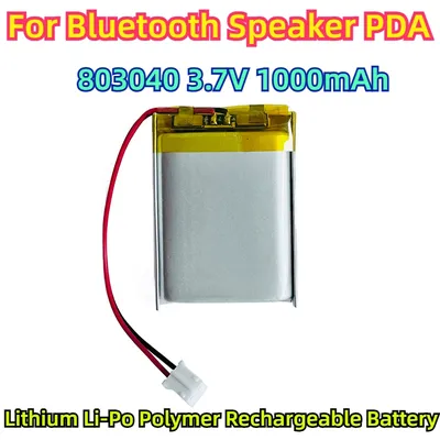 For Bluetooth Speaker PDA 803040 3.7V 1000mAh Lipo Battery Replacement Lithium Li-Po Polymer