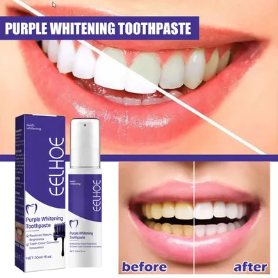 Purple Teeth Whitening Toothpaste To Remove Stains and Debris.Protect Gum Health,Fresh Breath,Whiten