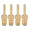 4Pcs Pure Copper Hexagonal Water Fountain Nozzles - Direct Jet Male Thread for Stunning Waterscape