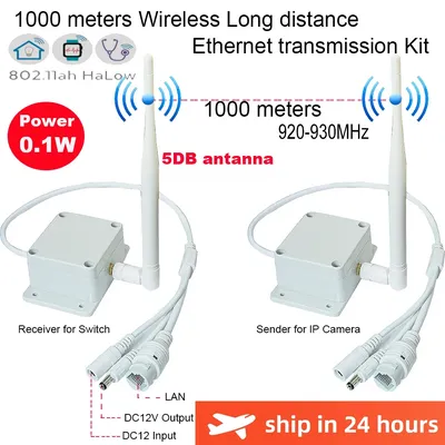 New 1.2KM Wireless Long Distance WIFI AP Transmitter Sender Receiver For 2MP 3MP 4MP 5MP 8MP IP PTZ