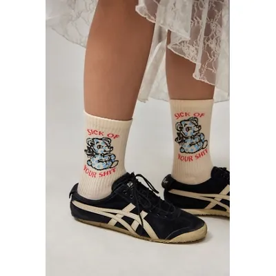 Out From Under Sick Of Your Sh*t Socks - Ivory at Urban Outfitters