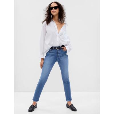 Gap Blue High Waisted Ankle Length Vintage Slim Jeans