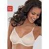 T-Shirt-BH LASCANA "perfect basic", Damen, Gr. 90, Cup E, beige (creme), Microtouch, Obermaterial: 82% Polyamid (TACTEL), 18% Elasthan (LYCRA), Basic, BHs, mit Bügel, ohne Schale, Basic Dessous