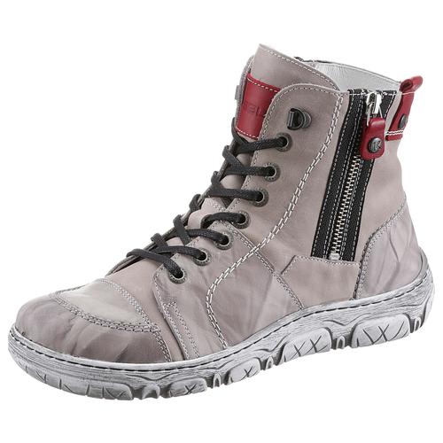 Winterboots KRISBUT Gr. 42, grau (taupe, used) Damen Schuhe mit zwei praktischen Reißverschlüssen