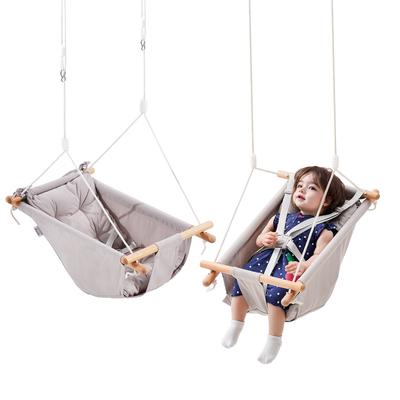 Canvas Hammock Swing, 3 Modes Baby Swing Indoor and Outdoor with 5-Point Harness, and Tree Straps - 150lbs Weight Capacity