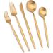 Brayden Studio® 30-Piece Stainless Steel Silverware Set pink/yellowStainless Steel in Bronze | 20 | Wayfair BA7D7AFEB6C54570AD69283F86D79358