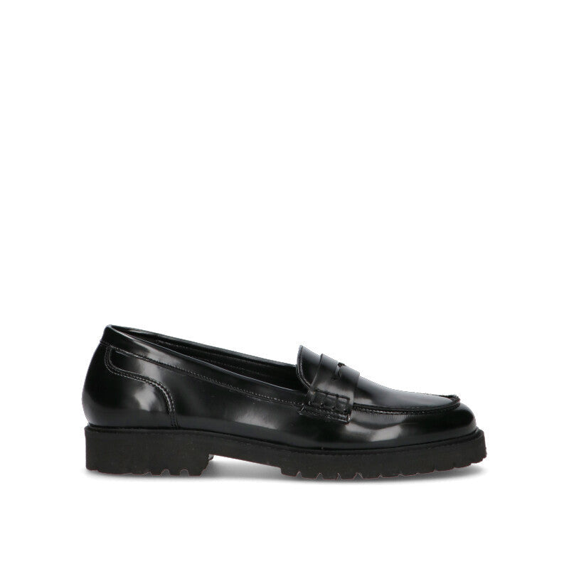 REBECCA VAN DICK Mocassino donna nero in pelle