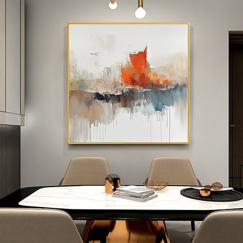 handgemachtes Ölgemälde Leinwand Wandkunst Dekor Original Minimalismus Kunst Gemälde abstrakte Landschaftsmalerei für Wohndekor mit gespanntem Rahmen/ohne Innenrahmen Gemälde Image