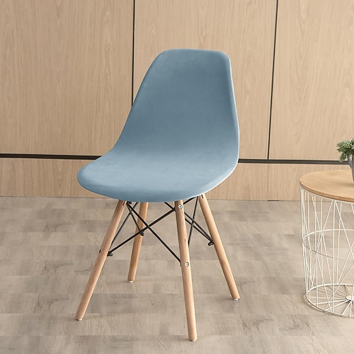 Samt-Esszimmerstuhlbezüge luxuriöse weiche Schonbezüge schützen Ihre Stühle in Burgunderrot und verleihen Ihrem Esszimmerdekor Eleganz und Komfort Image