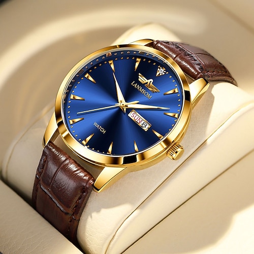 Neue Trendmode Nicht-mechanische Herren Wasserdichte Doppelkalender Gürtel Herren Uhr Image