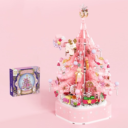 Festival Reihe Kristall Festbaum Bauklötze Spielzeug Kristall Festbaum Musikbox Kreative Puzzle Zusammenbau Spielzeuge Festgeschenk Halloween/Erntedankfest/Festgeschenk Weihnachtsgeschenk Image